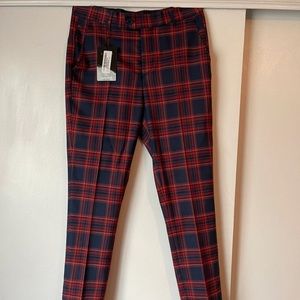 Red Plaid Trousers